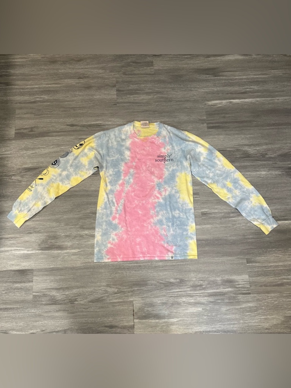 Simply Southern “Life is Too Short” Tie-Dye Long Sleeve Tee Small